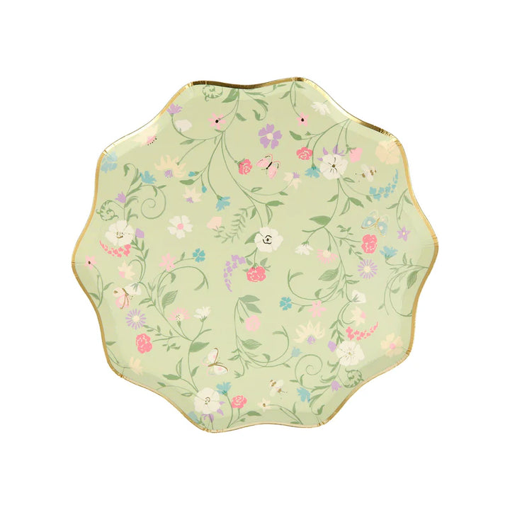 MERI MERI - Laduree Paris Floral Side Plates - Set of 8 - Assorted Colours