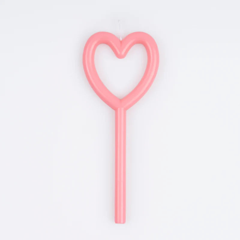 MERI MERI - Slim Heart Candle - Pink