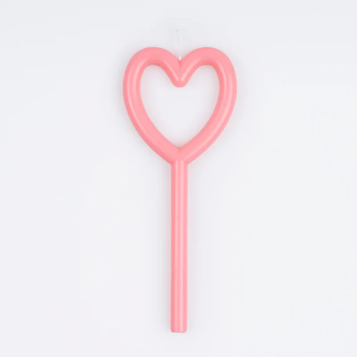 MERI MERI - Slim Heart Candle - Pink