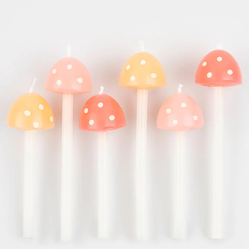 Meri Meri - Birthday Candles - Mushroom - Set of 6