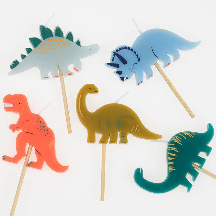 MERI MERI - Mini Dino Candles - Pack of 5