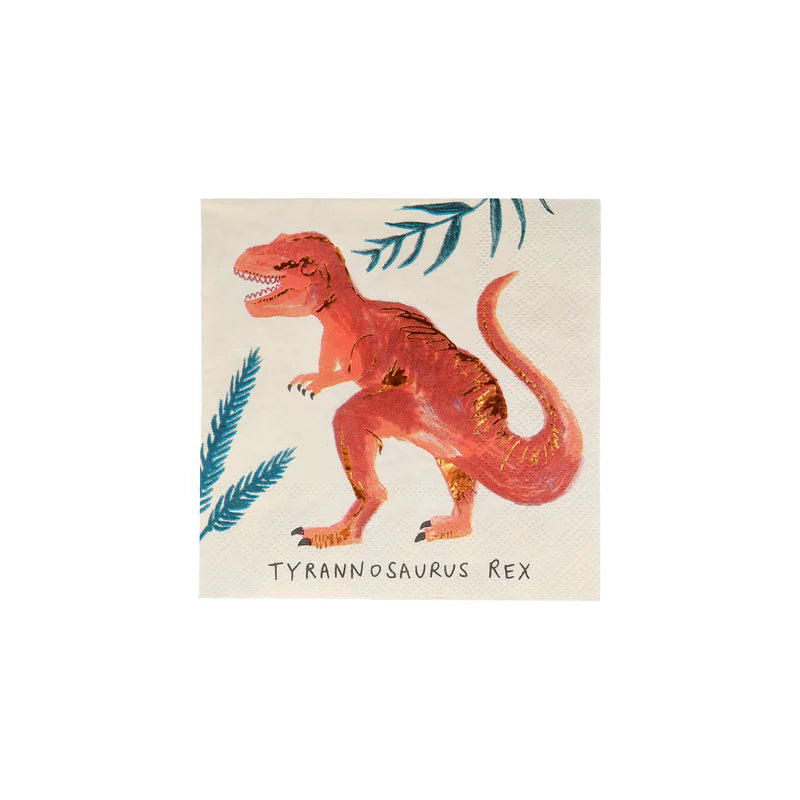 MERI MERI - Dinosaur Kingdom Small Napkins - Pack of 16