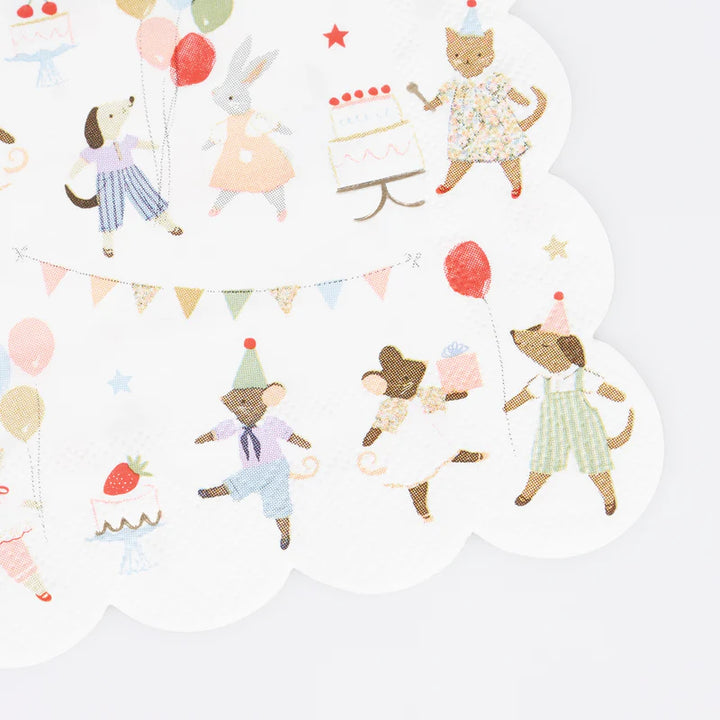 MERI MERI - Animal Friends Small Napkins - Pack of 16