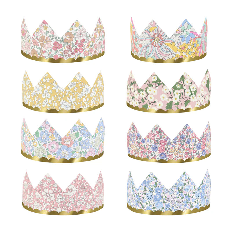 MERI MERI - Liberty Party Crowns - Set of 8 - Assorted Colours