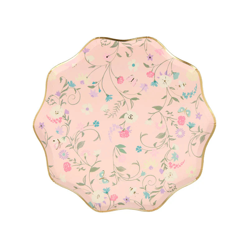 MERI MERI - Laduree Paris Floral Side Plates - Set of 8 - Assorted Colours