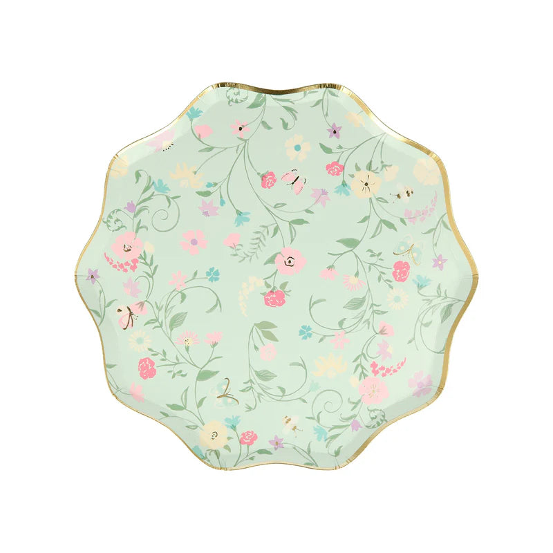 MERI MERI - Laduree Paris Floral Side Plates - Set of 8 - Assorted Colours
