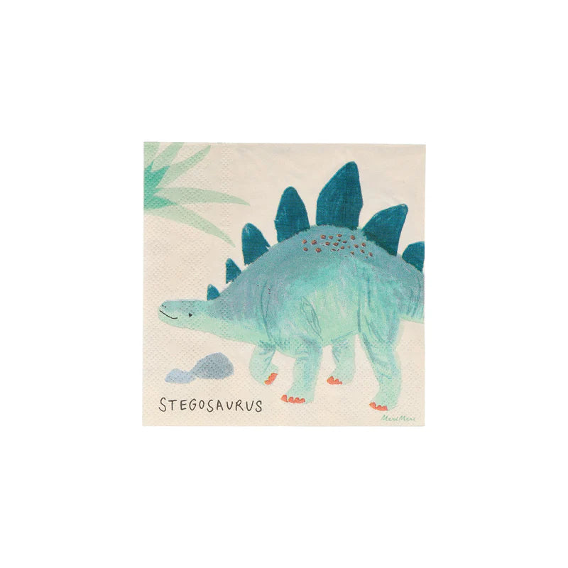 MERI MERI - Dinosaur Kingdom Small Napkins - Pack of 16