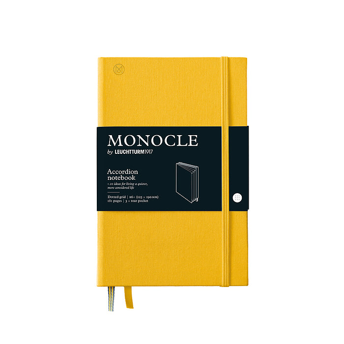 Leuchtturm1917 - Monocle Notebook - B6+ - Wallet/Accordion Notebook - Yellow - Dotted