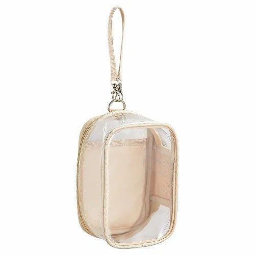 LIHIT LAB - Myfa - Clear Decoration Box Pouch - Mini/Large - Chiffon Beige