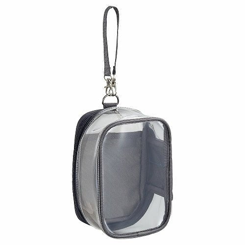 LIHIT LAB - Myfa - Clear Decoration Box Pouch - Mini/Large - Charcoal Black