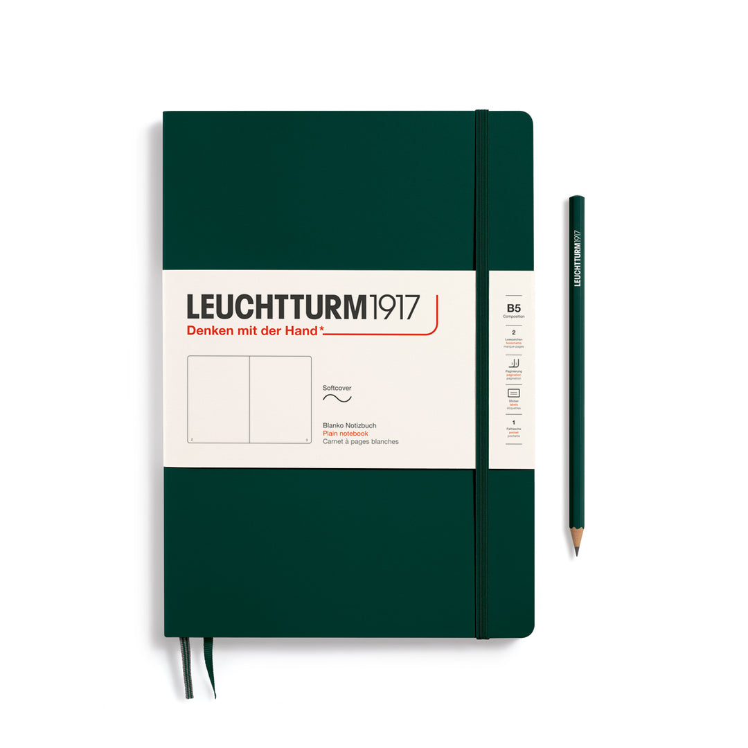 Leuchtturm1917 - Notebook Composition - B5 - Softcover - Forest Green