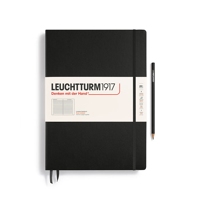 Leuchtturm1917 - Master Classic A4+ Notebook - Hardcover - Black