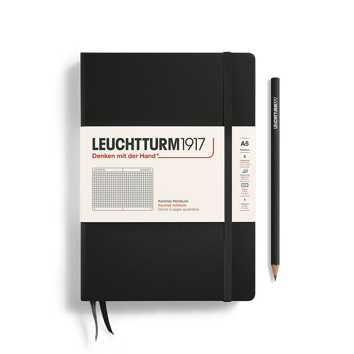 Leuchtturm1917 - Hardcover - A5 Notebook - 251 Numbered Pages - Black