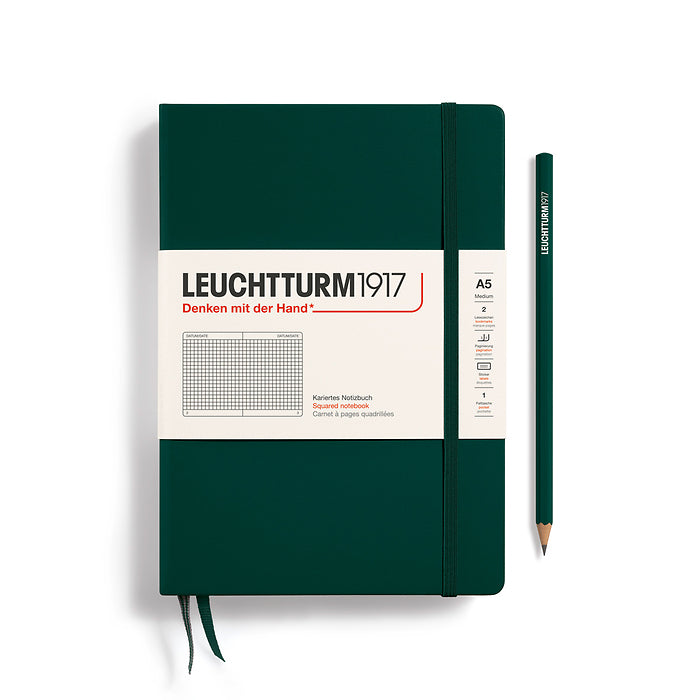 Leuchtturm1917 - Hardcover A5 Notebook - 251 Numbered Pages - Forest Green