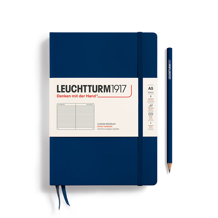 LEUCHTTRUM 1917 - A5 Hardcover Notebook - 251 Numbered Pages - Navy