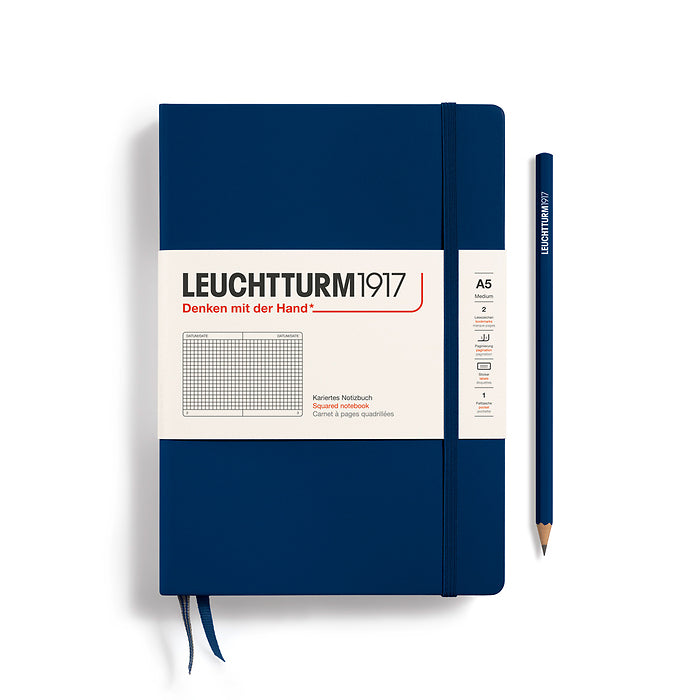 LEUCHTTRUM 1917 - A5 Hardcover Notebook - 251 Numbered Pages - Navy
