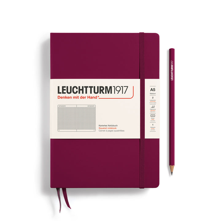 Leuchtturm1917 - Hardcover - A5 Notebook - 251 Numbered Pages - Port Red