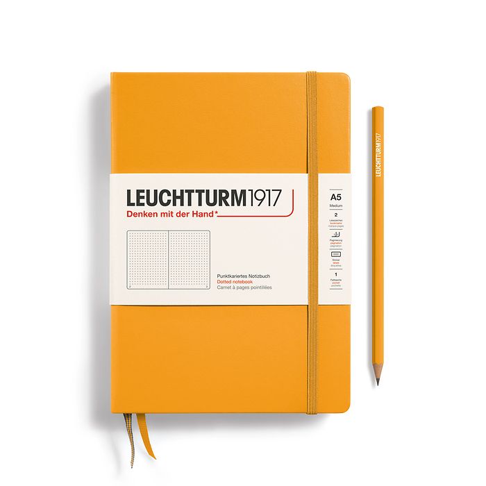 Leuchtturm1917 - Hardcover - A5 Notebook - 411 Numbered Pages - Rising Sun
