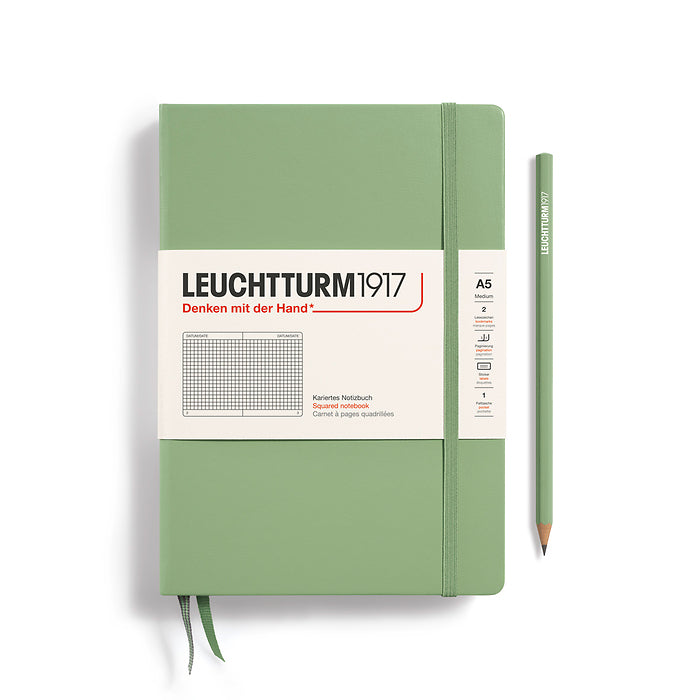 Leuchtturm1917 - Hardcover - A5 Notebook - 251 Numbered Pages - Sage