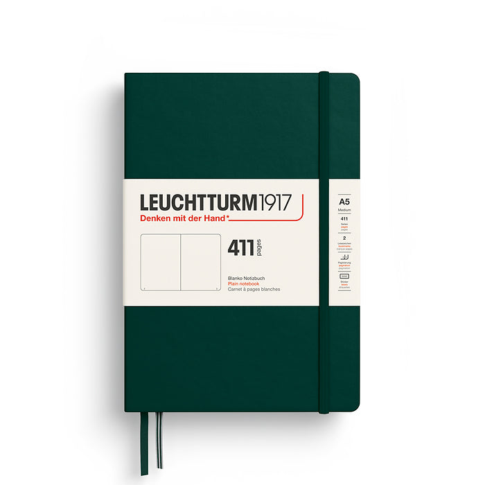 Leuchtturm1917 - Hardcover - A5 Notebook - 411 Numbered Pages - Forest Green