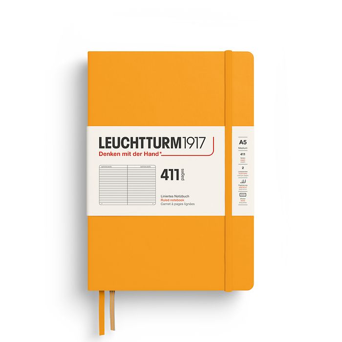 Leuchtturm1917 - Hardcover - A5 Notebook - 411 Numbered Pages - Rising Sun