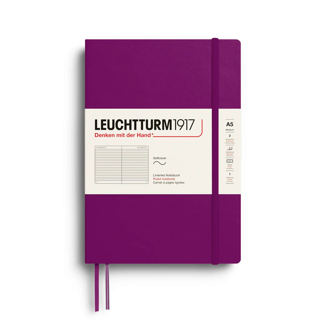 Leuchtturm1917 - Notebook Medium - A5 - Softcover - Burgundy