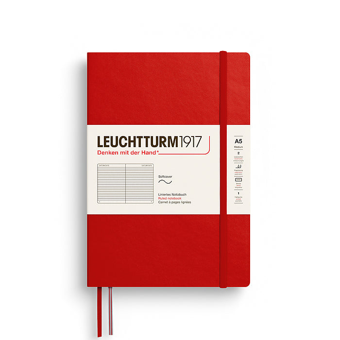 Leuchtturm1917 - Softcover - A5 Notebook - 123 Numbered Pages - Cherry