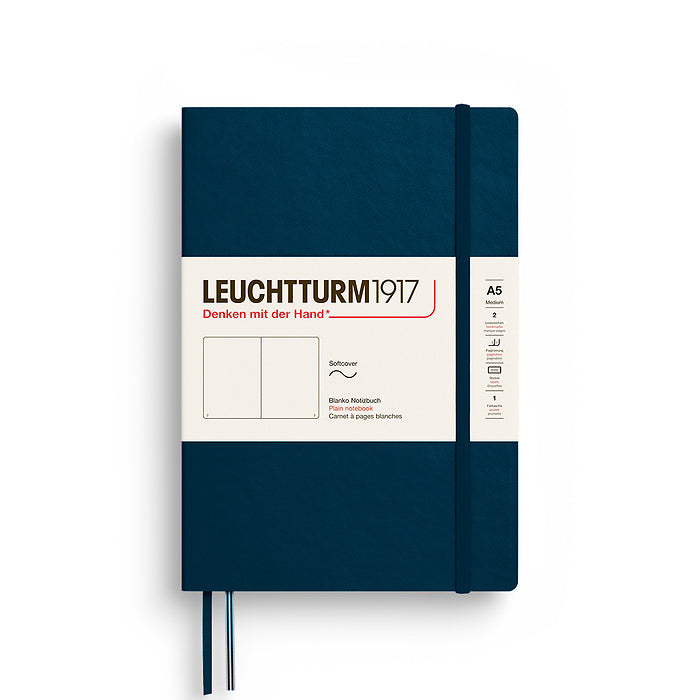 Leuchtturm1917 - Softcover - A5 Notebook - 123 Numbered Pages - Deep Sea