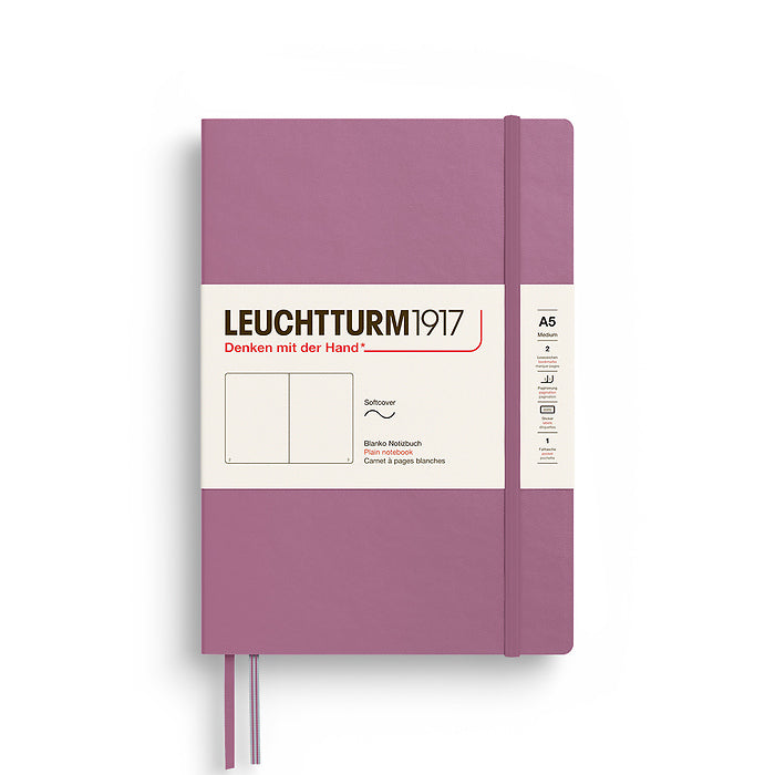 Leuchtturm1917 - Softcover - A5 Notebook - 123 Numbered Pages - Dusty Rose