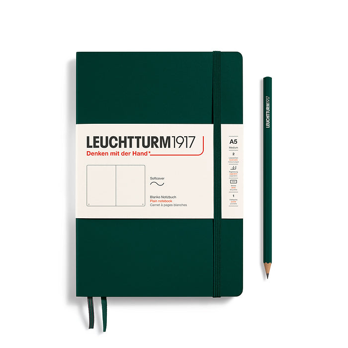 Leuchtturm1917 - Softcover A5 Notebook - 123 Numbered Pages - Forest Green