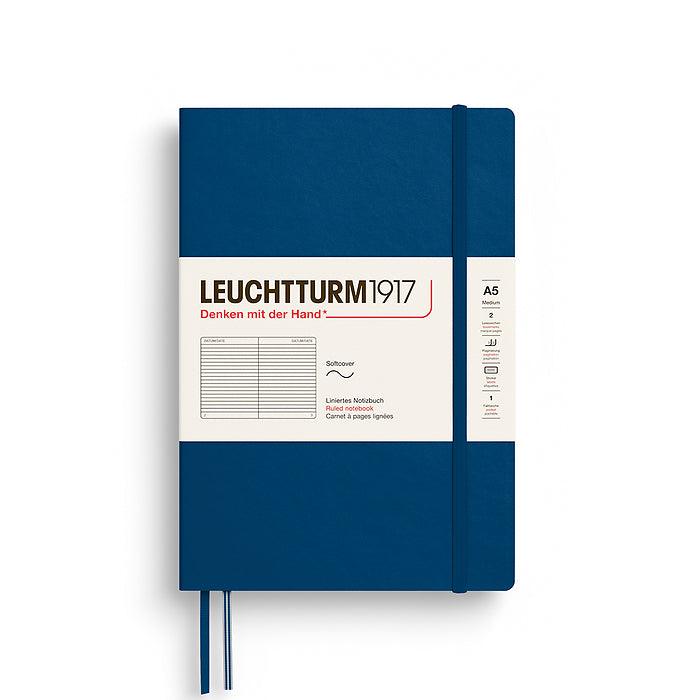Leuchtturm1917 - Softcover - A5 Notebook - 123 Numbered Pages - Indigo