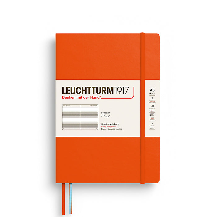 Leuchtturm1917 - Softcover - A5 Notebook - 123 Numbered Pages - Pumpkin