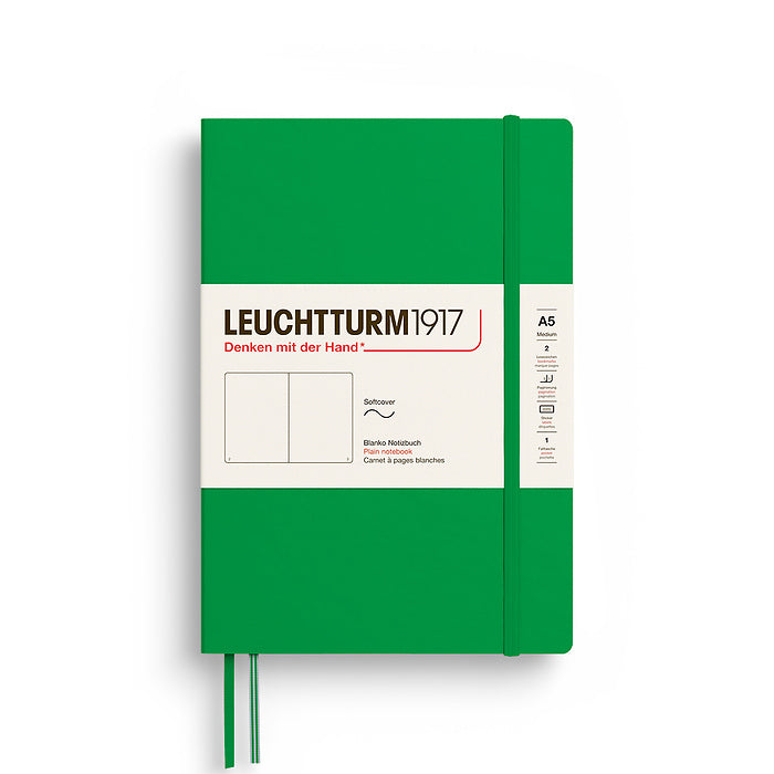 Leuchtturm1917 - Softcover - A5 Notebook - 123 Numbered Pages - Spring Leaf