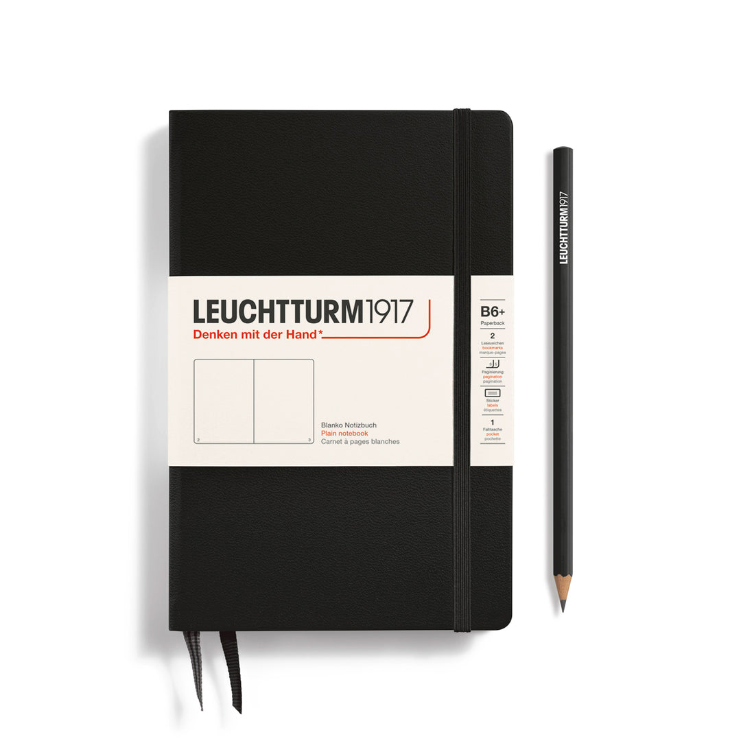 Leuchtturm1917 - Paperback B6+ Notebook - Hardcover - Black