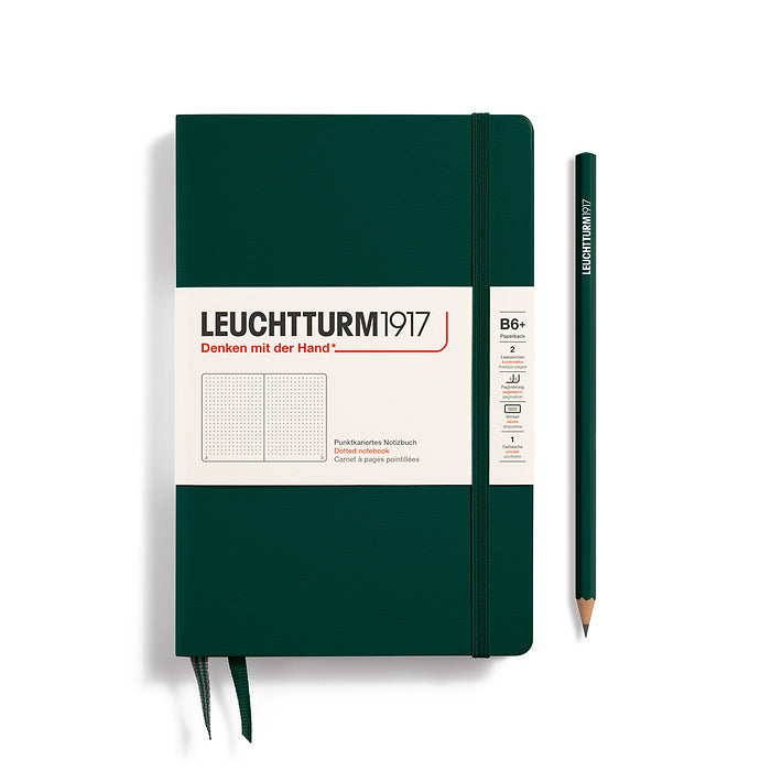 Leuchtturm1917 - Paperback B6+ Notebook - Hardcover - Forest Green