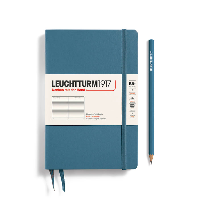 Leuchtturm1917 - Paperback Notebook - B6+ - Hardcover - Stone Blue