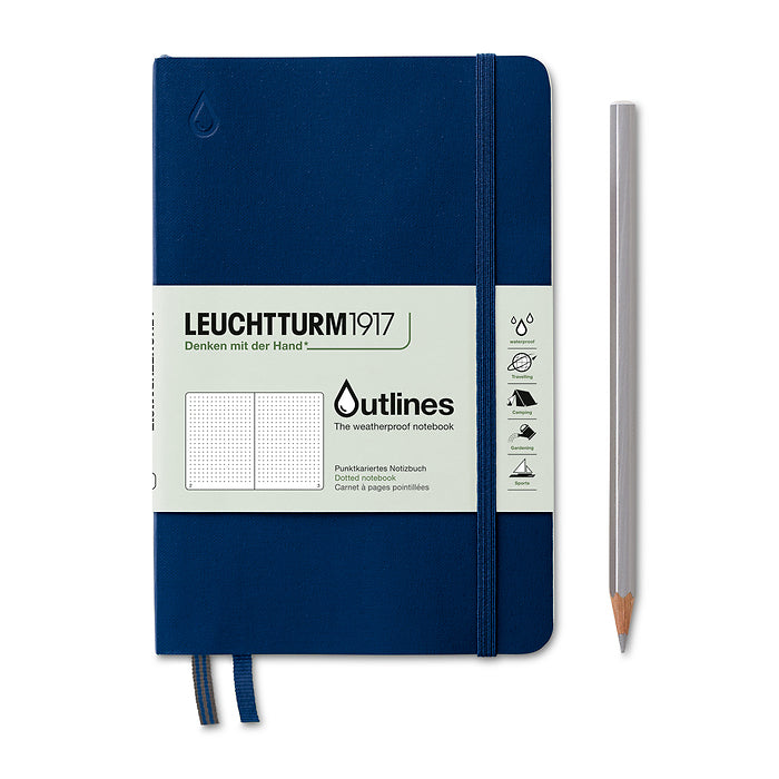 Leuchtturm1917 - Outlines Weatherproof Notebook - B6+ - Softcover - Navy Blue