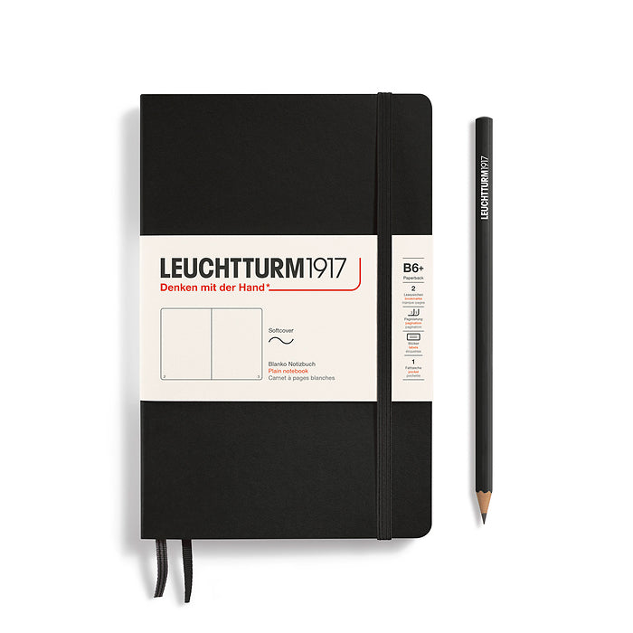 Leuchtturm1917 - Paperback B6+ Notebook - Softcover - Black