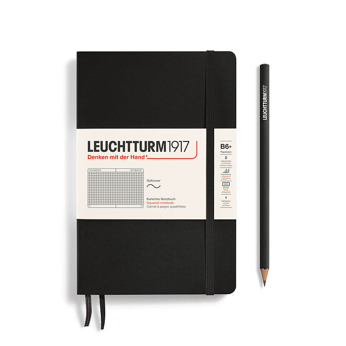 Leuchtturm1917 - Paperback B6+ Notebook - Softcover - Black