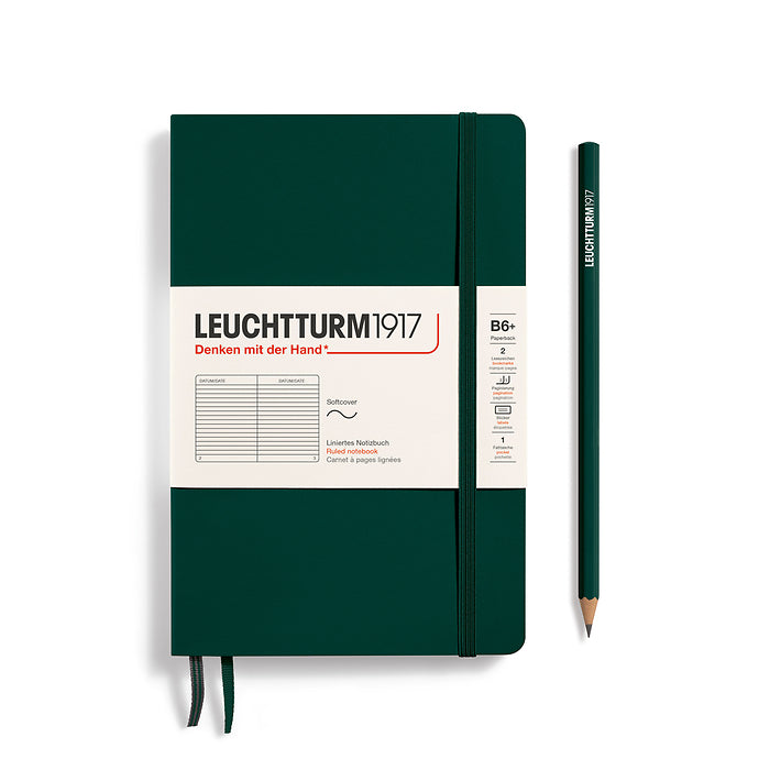 Leuchtturm1917 - Paperback B6+ Notebook - Softcover - Forest Green