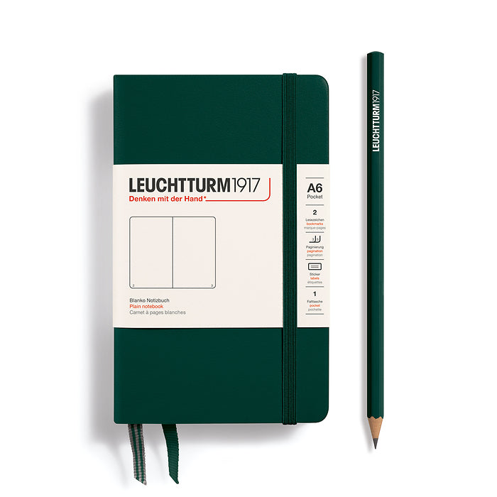 Leuchtturm1917 - Hardcover - A6 Pocket Notebook - 187 Pages - Forest Green