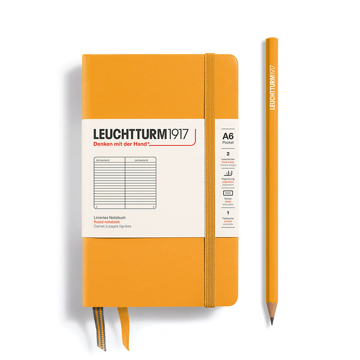 Leuchtturm1917 - Hardcover - A6 Pocket Notebook - 187 Pages - Rising Sun