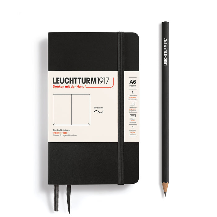Leuchtturm1917 - Softcover - A6 Pocket Notebook - Black