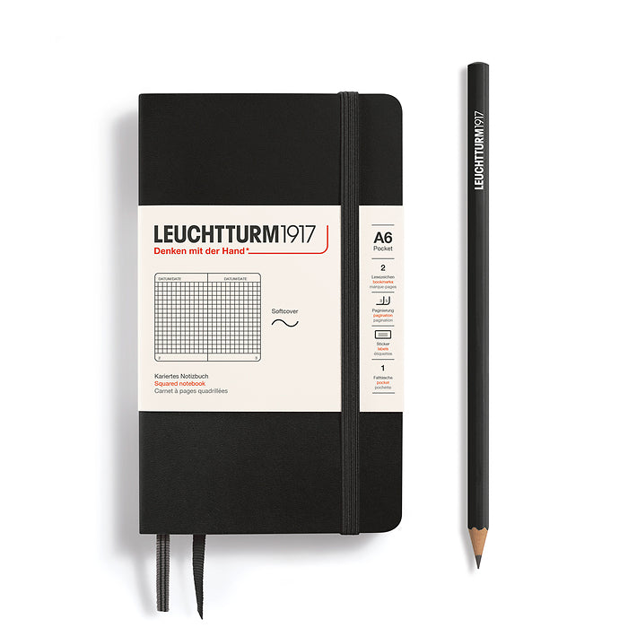 Leuchtturm1917 - Softcover - A6 Pocket Notebook - Black