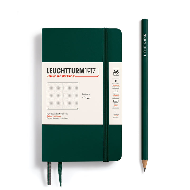 Leuchtturm1917 - Pocket Notebook - A6 - Softcover - Forest Green