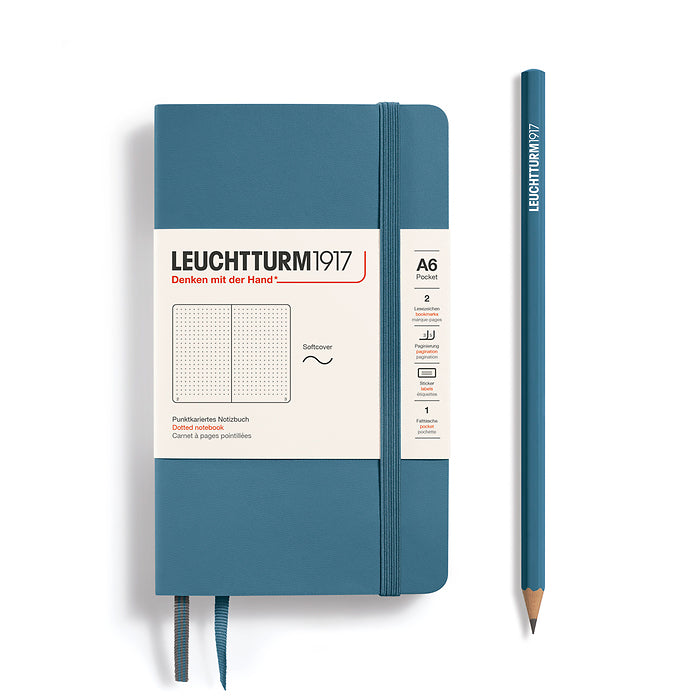 Leuchtturm1917 - Pocket Notebook - A6 - Softcover - Stone Blue