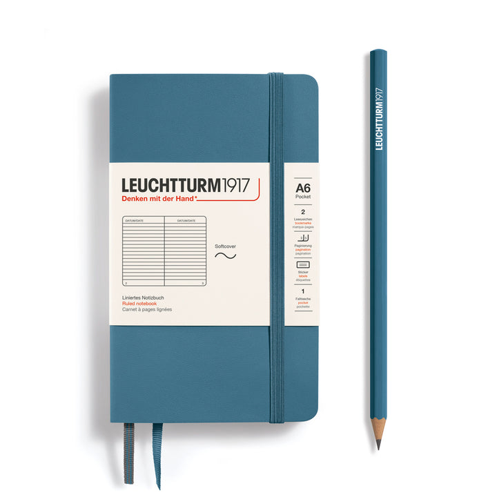 Leuchtturm1917 - Pocket Notebook - A6 - Softcover - Stone Blue