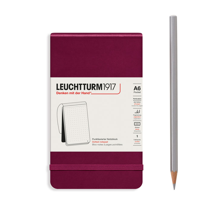 Leuchtturm1917 - Pocket Notepad - A6 - Hardcover - Port Red