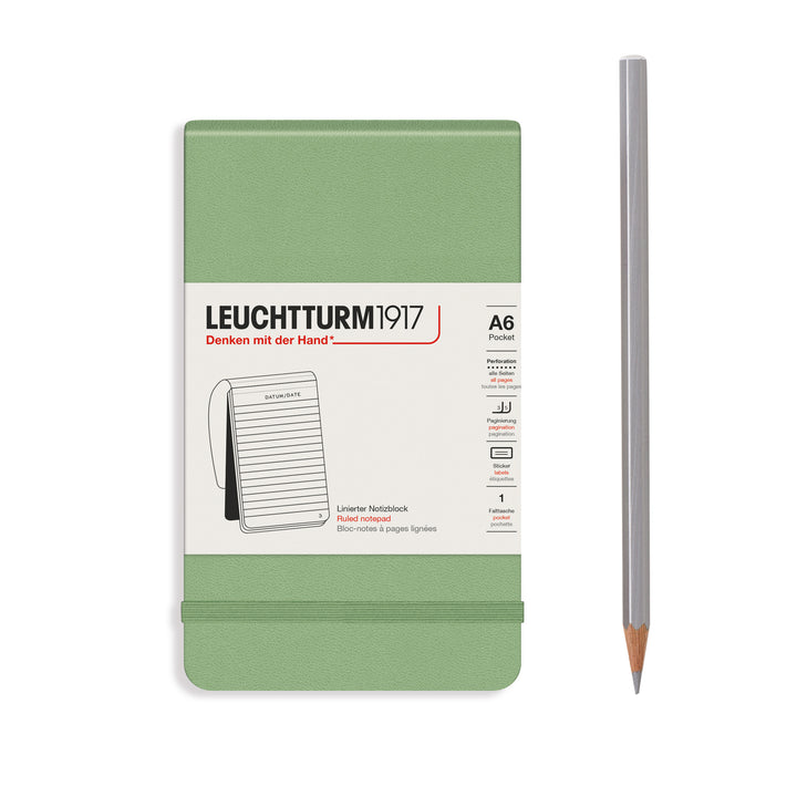 Leuchtturm1917 - Pocket Notepad - A6 - Hardcover - Sage