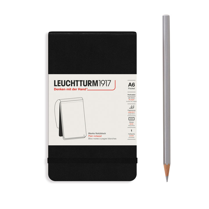 Leuchtturm1917 - Pocket Notepad - A6 - Hardcover - Black